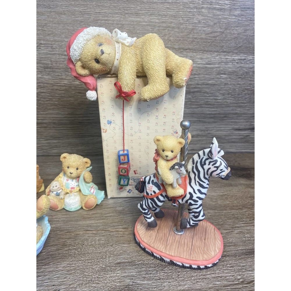 Lot Of 10 Enesco Cherished Teddies From 1992 to 1998, 2 Boxes Birthday, Carousel - Picture 2 of 16